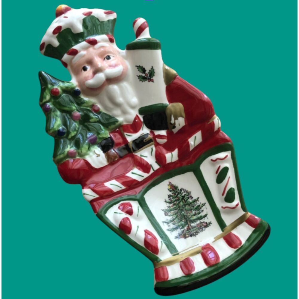 Spode Christmas Tree Nutcracker Peppermint Small Serving Candy Dish 10"